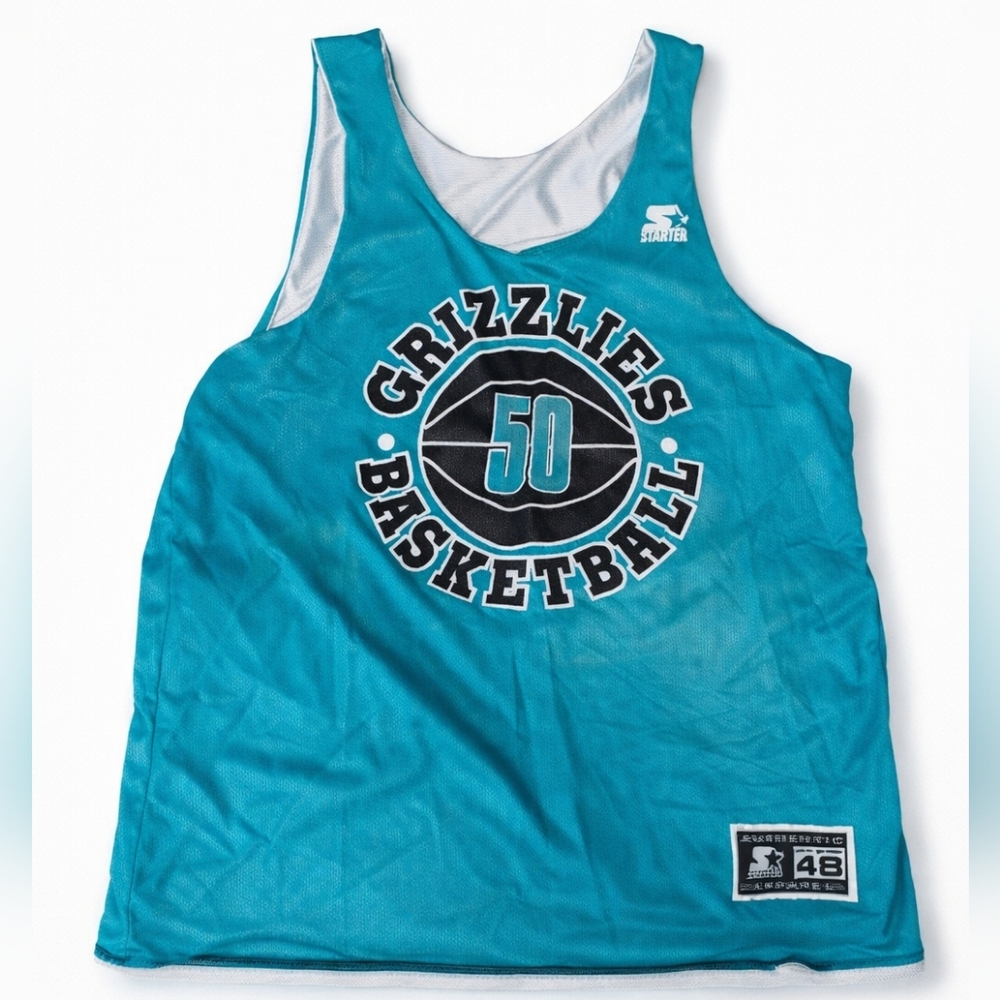 Vintage Starter Vancouver Grizzlies Reversible Jersey 48 XL Teal NBA